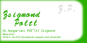 zsigmond poltl business card